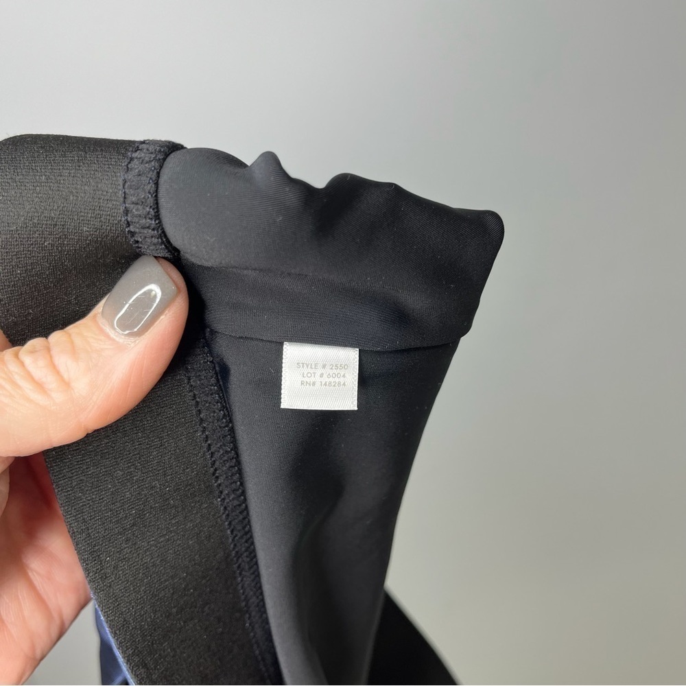 Terez North Star Print Racerback Sports Bra Blue Size Large Scoop Neck - Picture 5 of 5